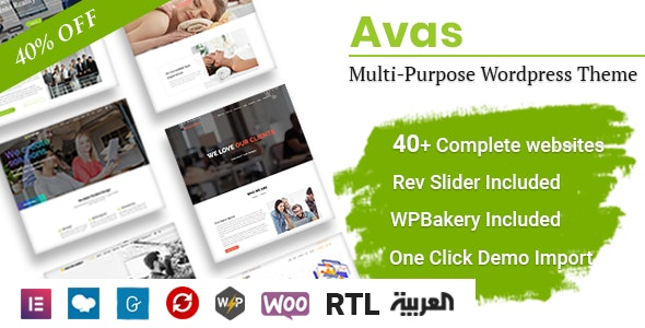 Avas v6.4.15 – 多用途 WordPress 主题