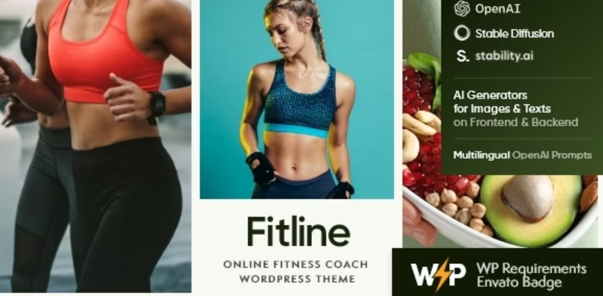 FitLine v1.0 – 在线健身教练 WordPress 主题