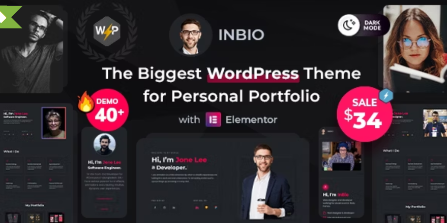 InBio v2.6.0 – 个人作品集/简历 WordPress 主题