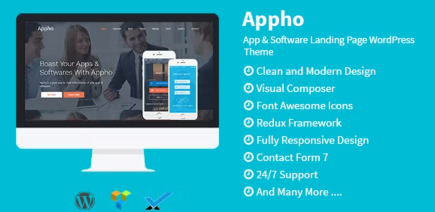 Appho v1.3 – 应用程序和软件登陆页面 WordPress 主题