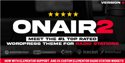 Onair2 v5.4.3 – 广播电台 WordPress 主题